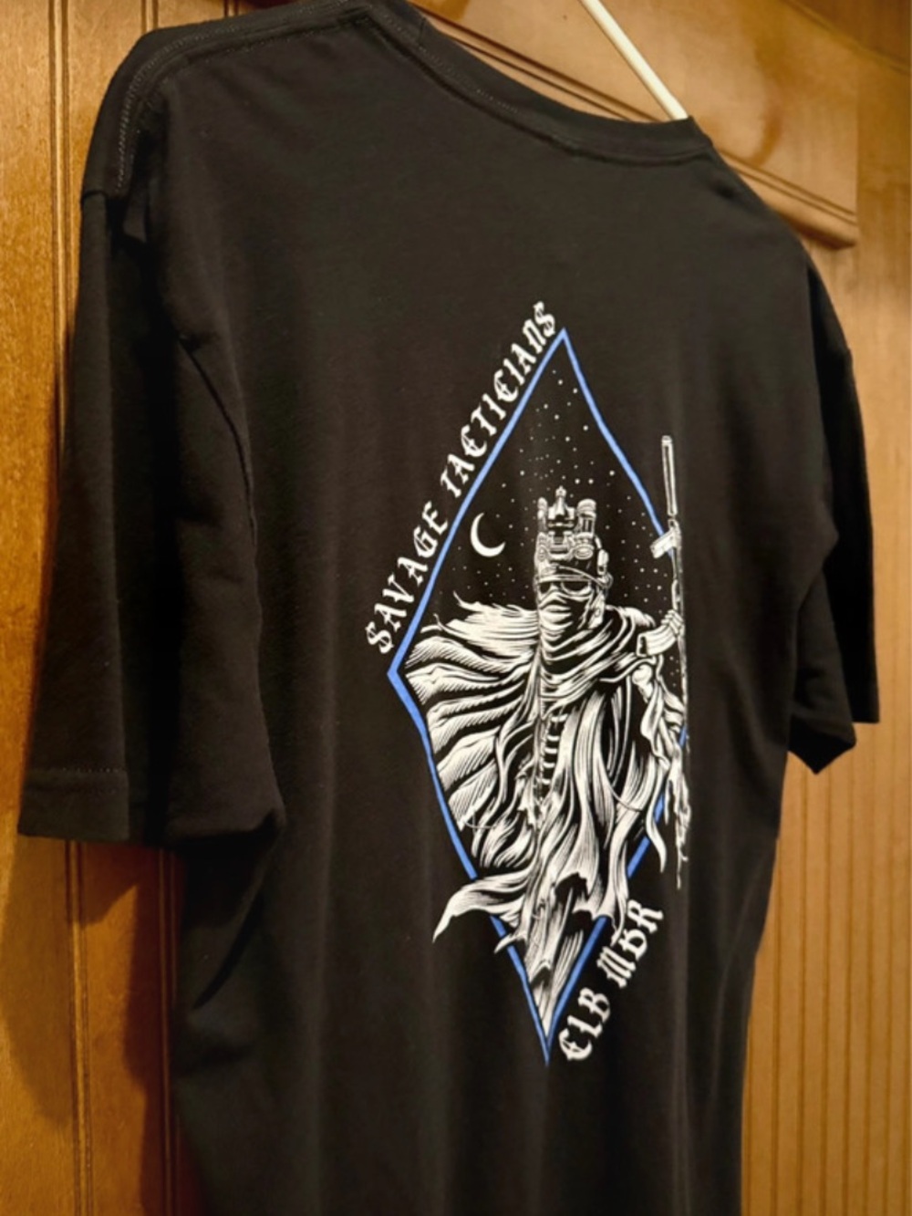 Savage Tacticians Co. Men's Short Sleeve Black Graphic Tee - Picture 4 of 6